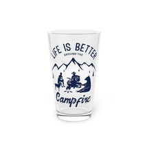 Personalized 16oz Custom Pint Glass with Camping Design for Camping Enth... - £22.71 GBP