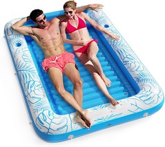 Inflatable Tanning Pool Lounger Float - Jasonwell 4 In 1 Sun Tan Tub, Xl - £44.86 GBP