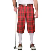 Golf Knickers Red Tartan Plaid Pants Golfknickers.com Linen Blend Size 42  - $39.00