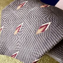 Vintage MCM Starburst Geometric Etienne Aigner Silk Tie Diamond Ancient ... - $45.54