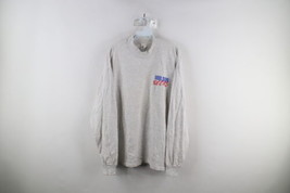 Vintage 90s Mens XL Molson Beer Rocks Mountain Skiing Mock Neck T-Shirt Gray USA - £43.48 GBP