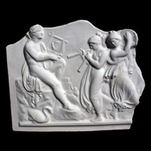 Orpheus and Muses Greek sculpture plaque (white finish) - £78.34 GBP