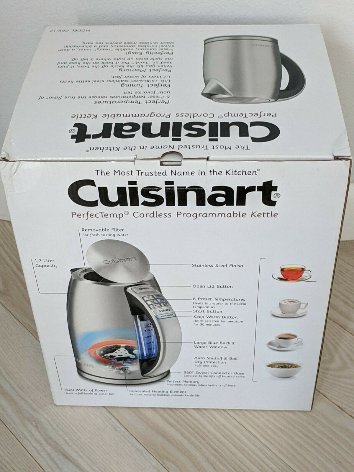 Cuisinart CPK17 PerfecTemp 1.7Liter Stainless Steel Cordless Electric