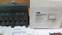 ABB OT63F3C TFANSFER/CHANGE OVER SWITCH ASSEMBLY / DUAL 3PH N.C/N.O. ACT... - $125.59