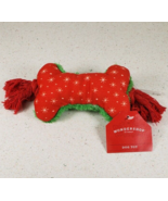 Holiday Bone with Rope Dog Toy - Wondershop™ - £9.14 GBP