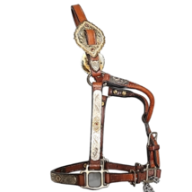 Kathy's Sterling Silver Overlay Weanling Western Show Halter with Tory Lead image 2