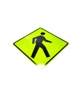 Pedestrian 36x36 Fluorescent Yellow Diamond Grade Reflective Sign - $2,702.22 MXN