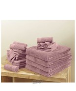 24-Piece Everyday Ringspun Cotton Towel Set Rose - £35.43 GBP