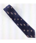 Kaplan&#39;s Benhur Vintage Blue w/- Oil Derricks Silk Polyester Woven Tie 5... - £8.01 GBP