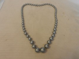 Vintage Stranded Silver Ball Necklace 14.5&quot; Long - £23.45 GBP