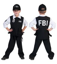 Kids Deluxe FBI Costume , 5 piece , 4 size options - $40.25