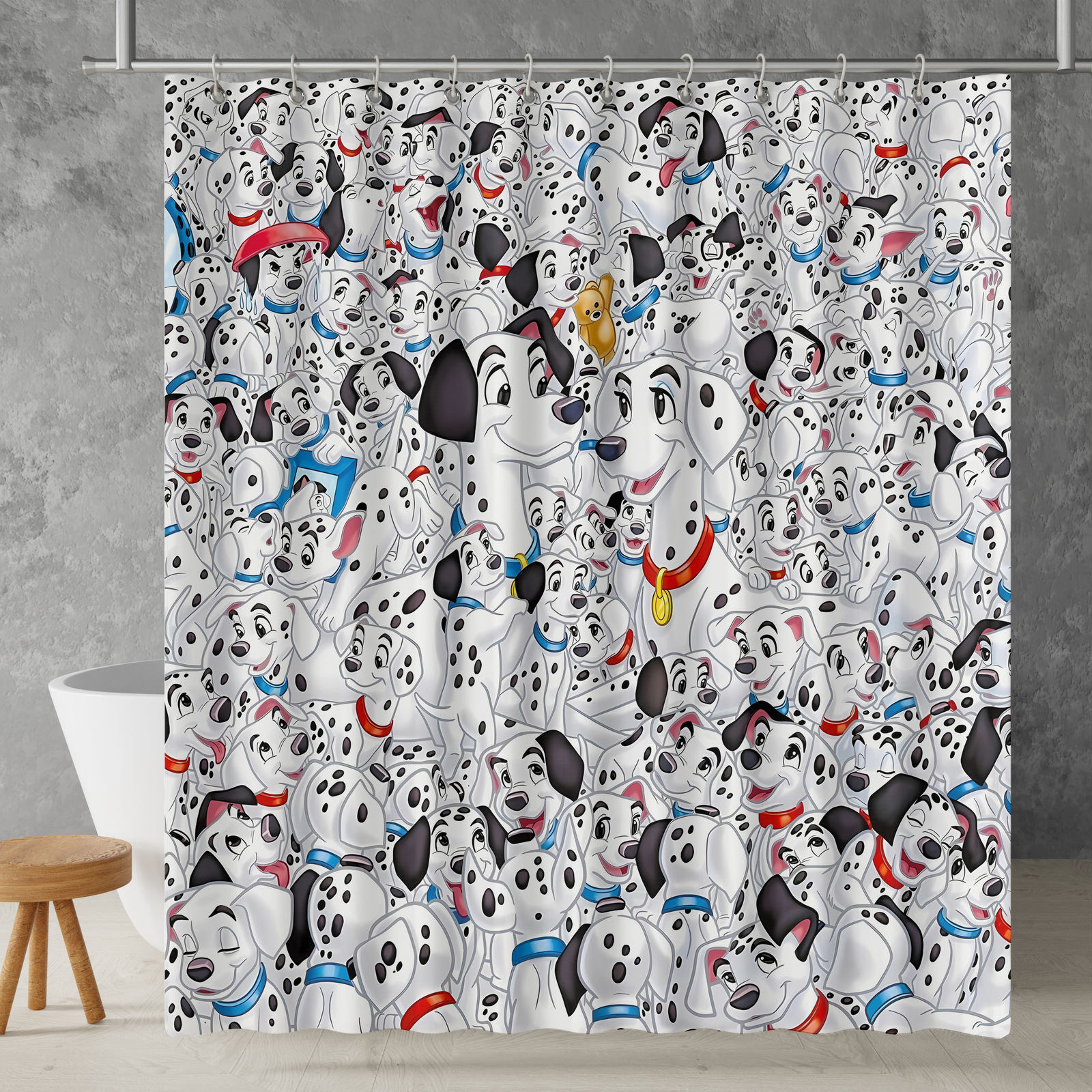 New!!! 101 Dalmatians Custom Waterproof Polyester Shower Curtain 4 Size Item image 3