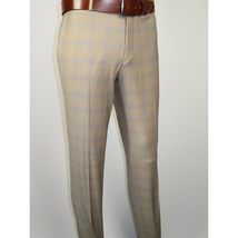 Men Suit BERLUSCONI Turkey Italian Wool 180's Glenn Plaid K167-07 Beige Blue image 11