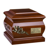 Wooden Cremation Urn for Adult Unique Memorial Italian Funeral Ashes - £130.01 GBP+