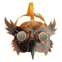 Steampunk Medieval Plague Birdmouth Mask Halloween Pu Animal Mask Bar Props - £35.66 GBP