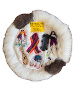 Peruvian Alpaca Fur Rug Wall Decor Round Decoration - $20.50 CAD