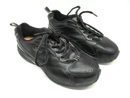 Dr Comfort Winner Plus Black Leather Lace Up Comfort Mens Shoes Size US 8 W - £22.71 GBP