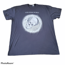 OUR DYING WORLD Band Shirt Grey Skull Logo T-Shirt Expedition Men&#39;s Size... - $19.75