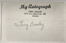 Terry Beasley Signed Autographed 3x5 Index Card - Football - $15.00