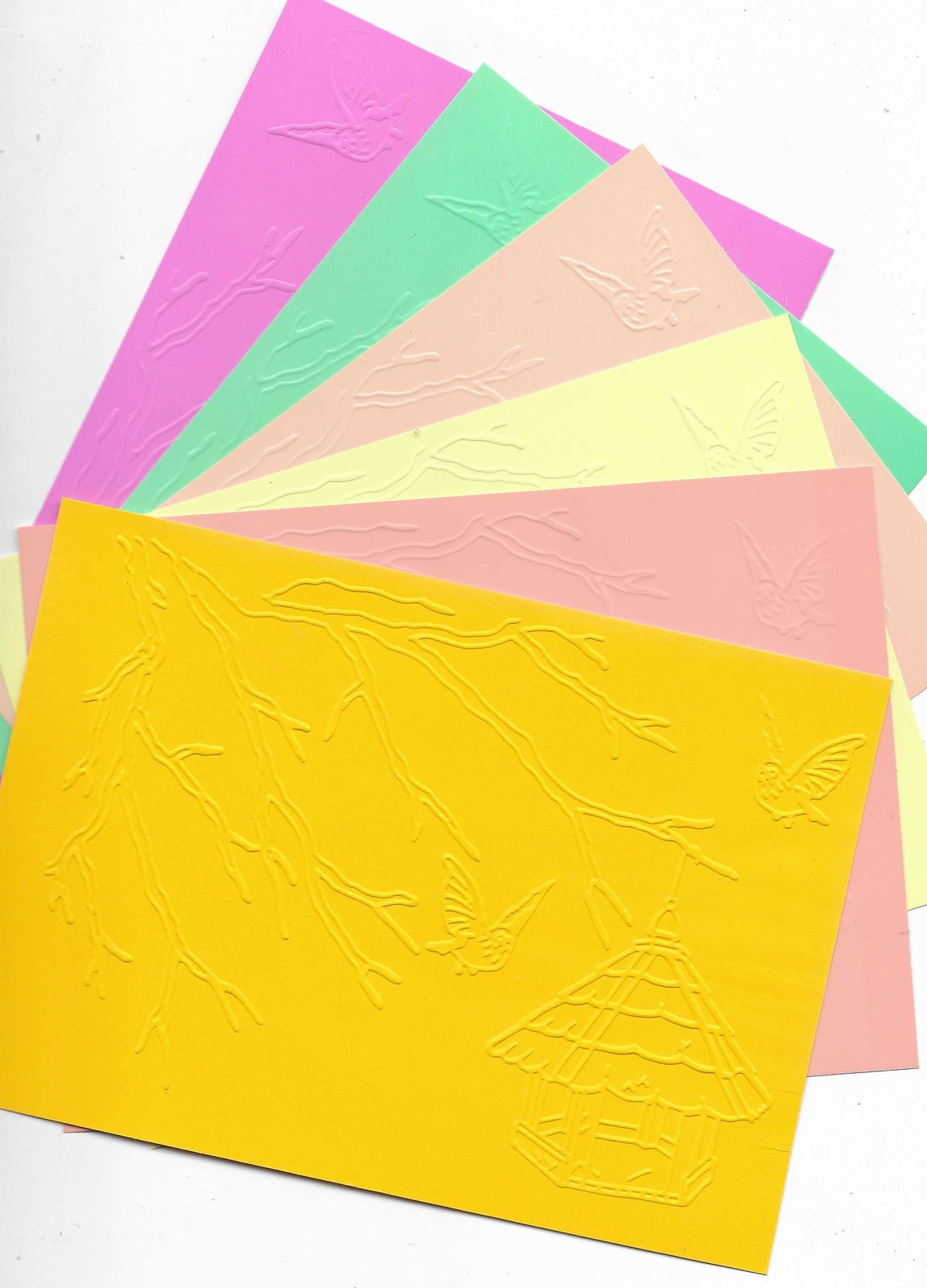 5&quot;x7&quot; Embossed Card &amp; Paper. Birdhouse (12). 10 Sheets in Assorted Colours  - $4.75+