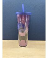Starbucks Halloween Tumbler Witchy Black Cat Purple Moon Acrylic 24oz 20... - $27.72