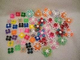 Mix Flower Perler Beads and Flower Pony Beads - £17.20 GBP