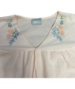 Blair Light Pink Flower Embroidered Vintage Nightgown 2XL Dressing Gown XXL - $26.17