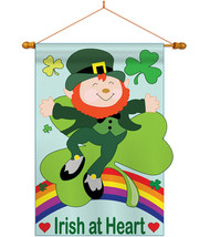 Irish At Heart - Applique Decorative Wood Dowel with String House Flag Set HS102 - $46.97