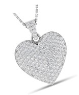 Jewelers 1.25 to 3.00 CT. T.W. Cluster Diamond Heart - £143.59 GBP