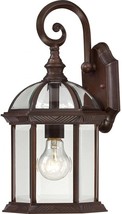 Nuvo 60-4962 Outdoor Boxwood One Light 15&quot; Small Wall Lantern, Rustic Br... - £48.50 GBP