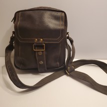 David King &amp; Co Distressed Leather messenger bag. New, with tag - £35.97 GBP