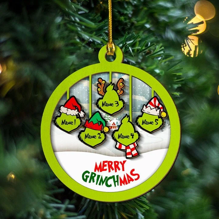 House Home Personalized Christmas Tree Ornaments Customized 2-10 namas W... - £19.66 GBP