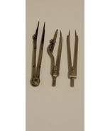 Vintage Compass Technical Drafting Drawing 3 Piece Tool Set Germany 1960s - $35.82 CAD