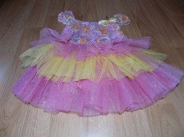 Size Medium 8-10  Weissman Pink Yellow Tutu Dress Dance Leotard Costume EUC - £27.37 GBP