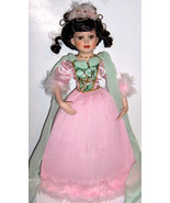 Victorian Style Porcelain Doll - AWESOME!  Pink pleated dress - brunette - £19.59 GBP