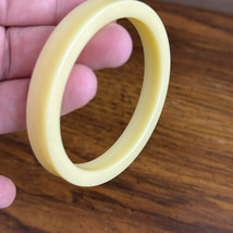 Vintage Lucite Bangle Bracelet Pale Yellow Spacer Plastic - $16.83