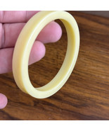Vintage Lucite Bangle Bracelet Pale Yellow Spacer Plastic - $23.01 CAD