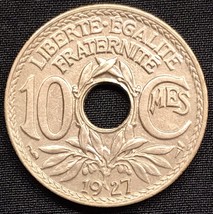 1927 France 10 Centimes Paris Mint Condition About Uncirculated - $6.93