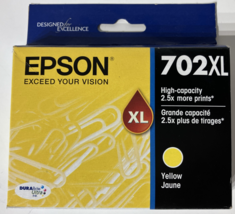 NEW GENUINE - EPSON 702XL YELLOW INK CARTRIDGES - T702XL420 09 / 2025 - $25.70 CAD