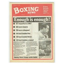 Boxing News Magazine 15 January 1988 mboxjh012 Enough is enough. - £3.12 GBP