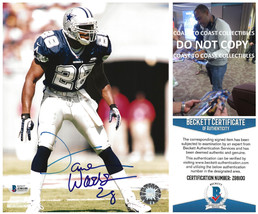 Darren Woodson signed Dallas Cowboys football 8x10 photo Beckett COA pro... - $108.89