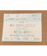 Used NHL Ticket Stub NJ Devils VS NY Islanders 10/30/1992 *Sides Removed... - $13.66 CAD