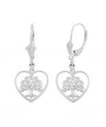 925 Sterling Silver Tree of Life Openwork Earring Set - Made in USA - £25.33 GBP