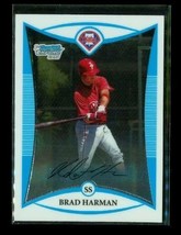 2008 Topps 1ST Bowman Chrome Baseball Card BCP99 Brad Harman Phillies - £3.63 GBP