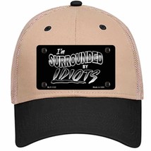 Im Surrounded By Idiots Novelty Khaki Mesh License Plate Hat - £22.80 GBP