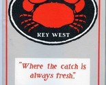Catch&#39;em at the Crab Shack Menu Caroline St Key West Florida 1990&#39;s - $21.78