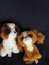 Lot of Gently Used Brown &amp; White Plush TALA Charles Spaniel &amp; DUKE St. Bernard - £10.35 GBP