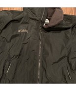 Columbia Sportswear Mens Softshell Jacket Black Fleece Lined Zipper Pock... - $22.76