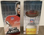 2007 NFL Budweiser Football Gametime HQ Glass Promo Cup Lot of 2 In Box NEW - $27.99