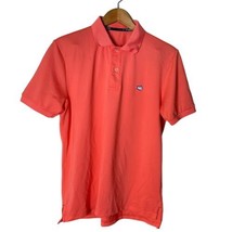 Southern Tide Men&#39;s Polo Shirt Size M Orange Skipjack Logo Short Sleeve Cotton - £14.78 GBP